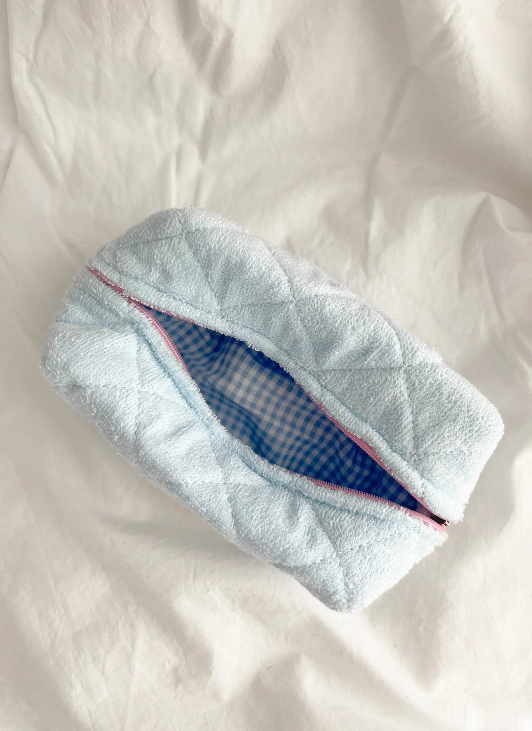 Large Size Make Up Bag - TERRY - BABY BLUE / ONE SIZE
