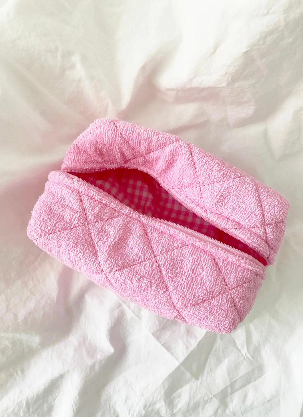 Large Size Make Up Bag - TERRY - HOT PINK / ONE SIZE