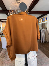 Load image into Gallery viewer, Brown Satin Boxy Top
